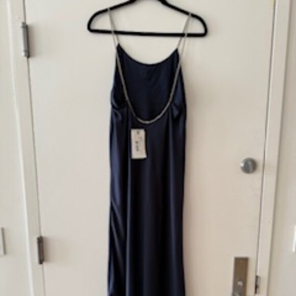 ba&sh Canel Slip Dress in Navy, Size Medium - Picture 9 of 11
